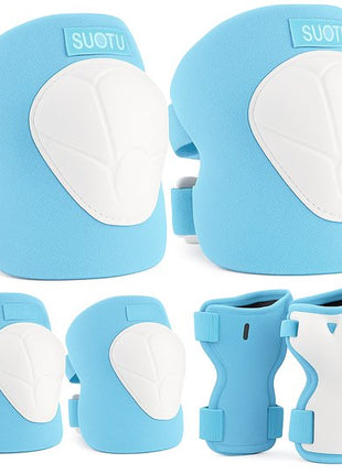 Kinder Val Bescherming set Lichtblauw Maat S