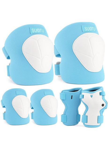 Kinder Val Bescherming set Lichtblauw Maat S