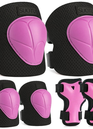 Kinder Beschermingsset Zwart Roze Maat M