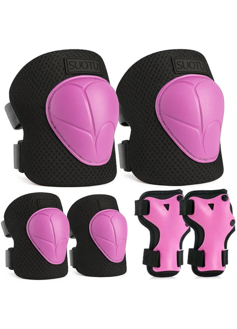 Kinder Beschermingsset Zwart Roze Maat S