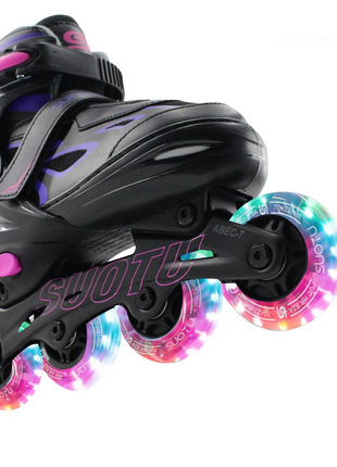 Suotu Kinder Skeelers Roze/Zwart/Paars