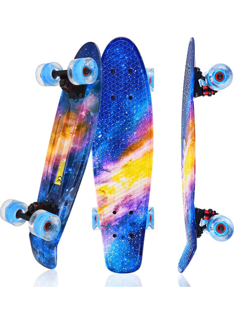 Suotu Short Skateboard Galaxy Blauw