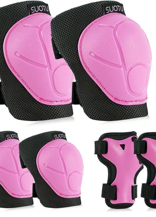 Kinder Beschermingsset Zwart Roze Maat M