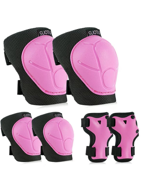 Kinder Beschermingsset Zwart Roze Maat M